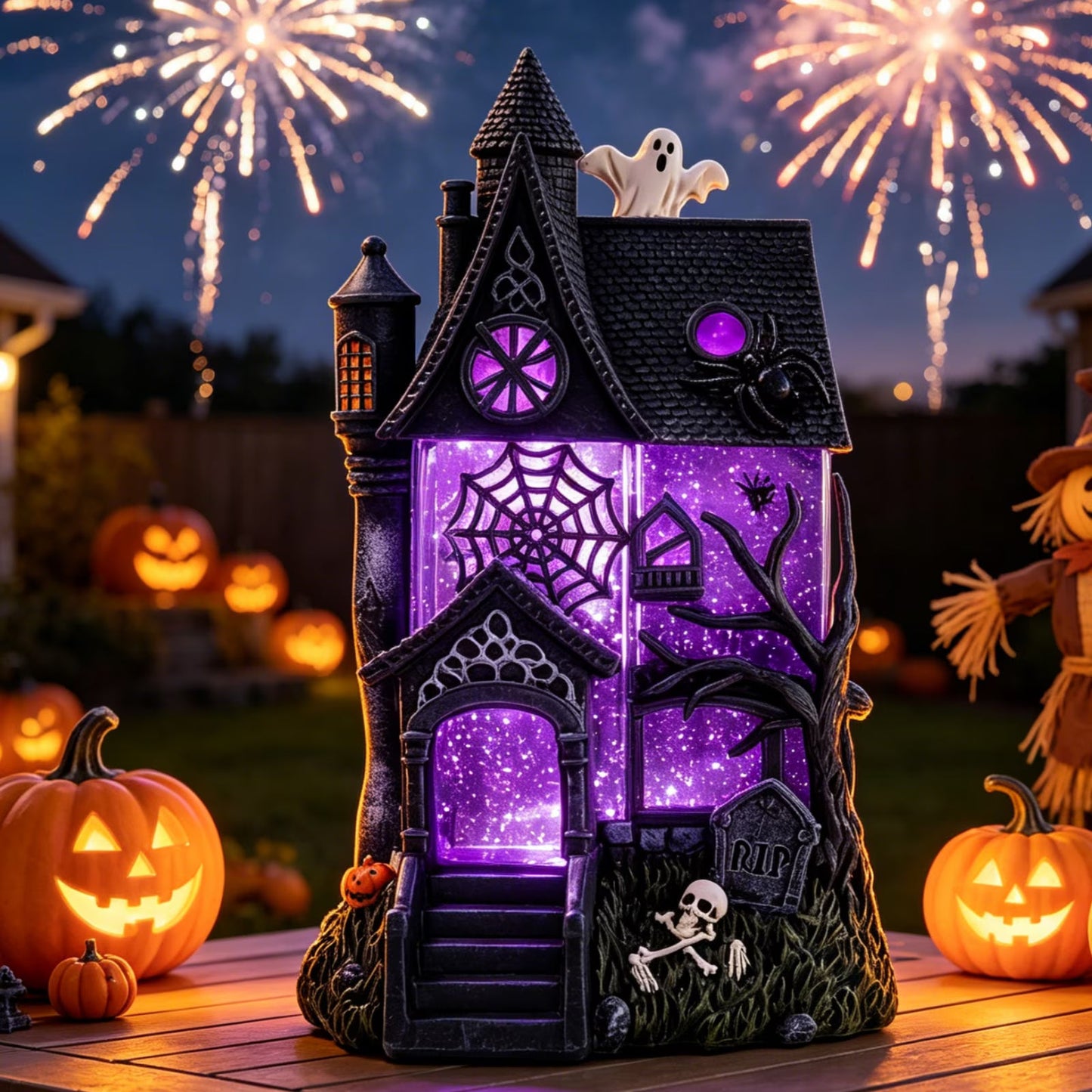 🏚️ A Purple Glow That Brings Your Halloween to Life