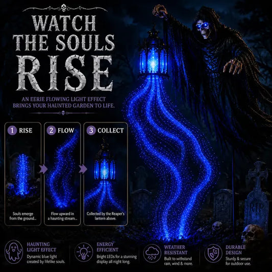 💀 Halloween Soul Harvester Animated Graveyard Light – Bring Your Yard to Life 🎃👻