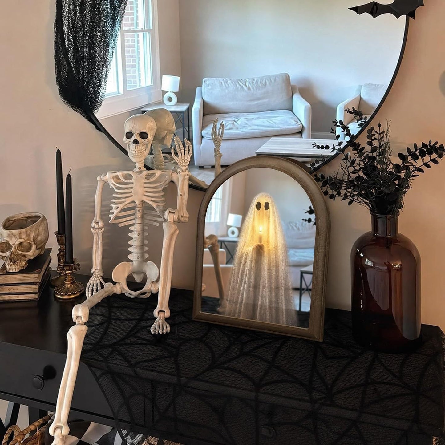 🕯️ A Ghost That Glows — In a Golden Frame