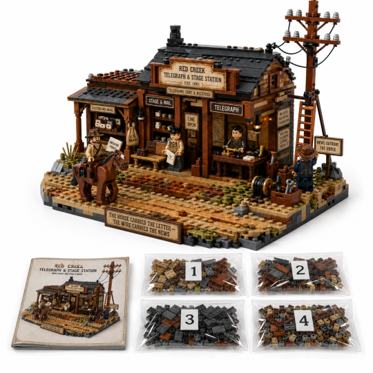 📮Red Creek Telegraph & Stage Station 1861 Building Set