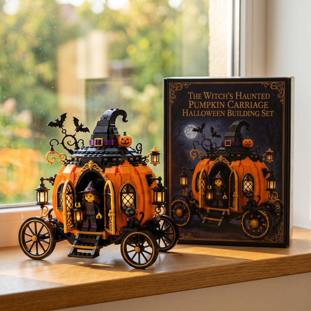 🧙The Witch’s Haunted Pumpkin Carriage Halloween Building Set