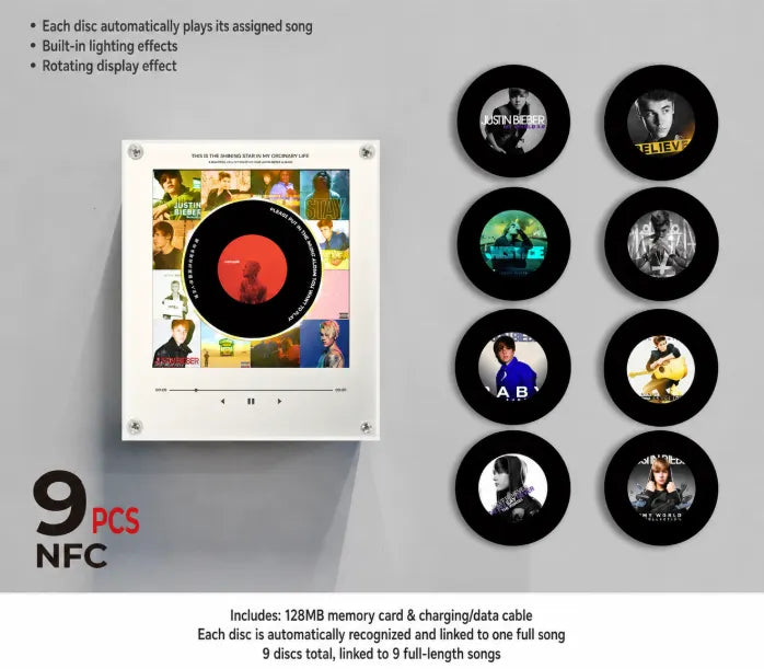 🎤 Iconic Pop Star NFC Fridge Magnet Music Player | Retro Vinyl Style Decor 🎵