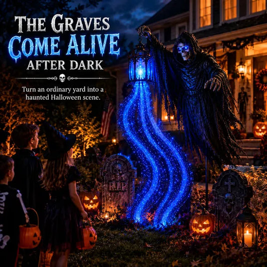 💀 Halloween Soul Harvester Animated Graveyard Light – Bring Your Yard to Life 🎃👻