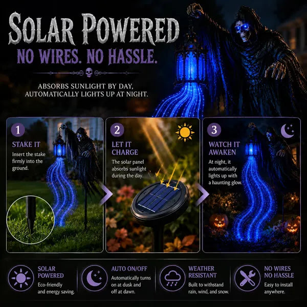 💀 Halloween Soul Harvester Animated Graveyard Light – Bring Your Yard to Life 🎃👻
