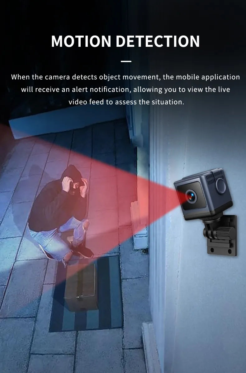🔥Smart WiFi SecurityCamera -1080P HD,Night Vision, MotionDetection, Low Power