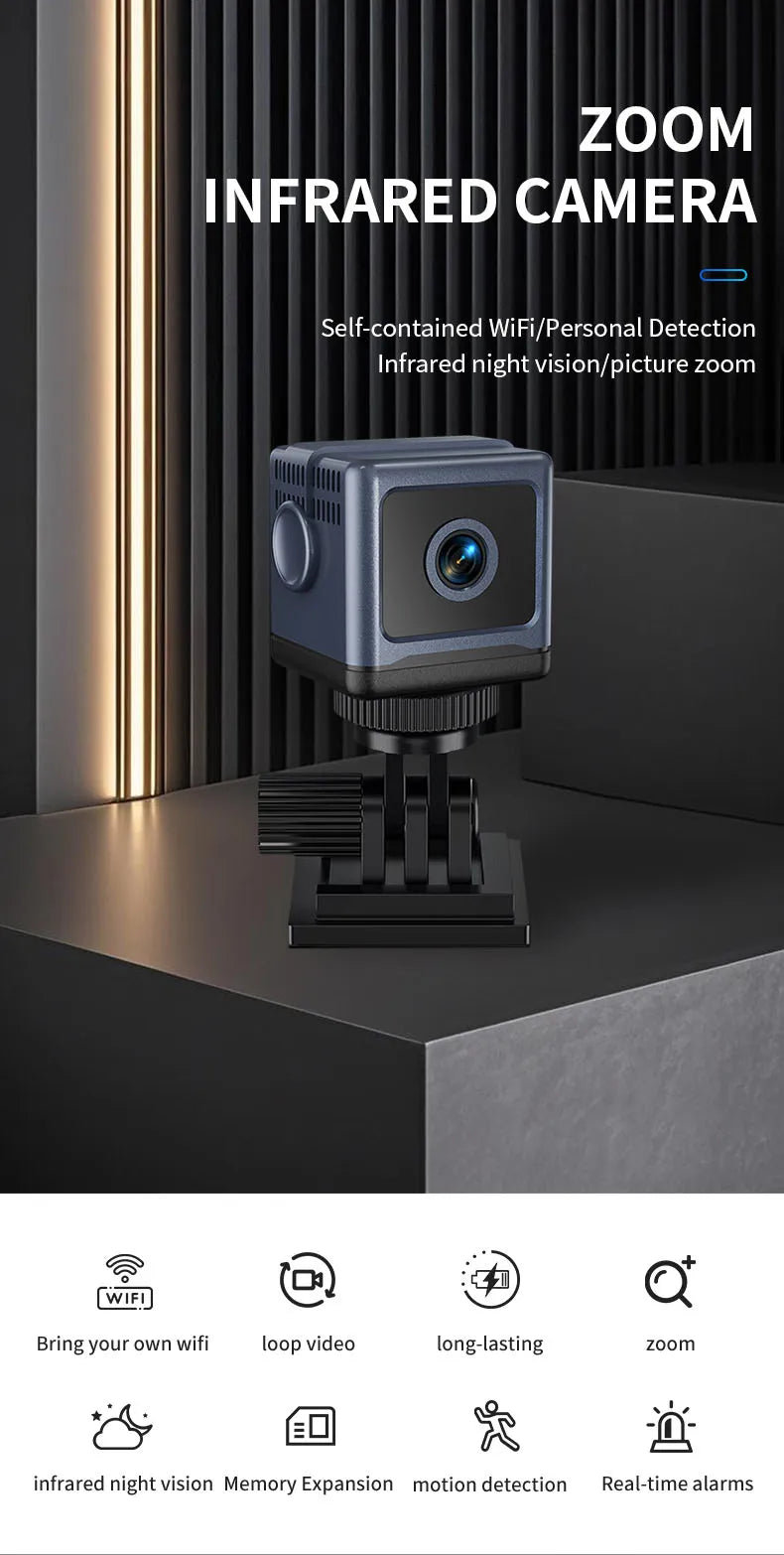 🔥Smart WiFi SecurityCamera -1080P HD,Night Vision, MotionDetection, Low Power
