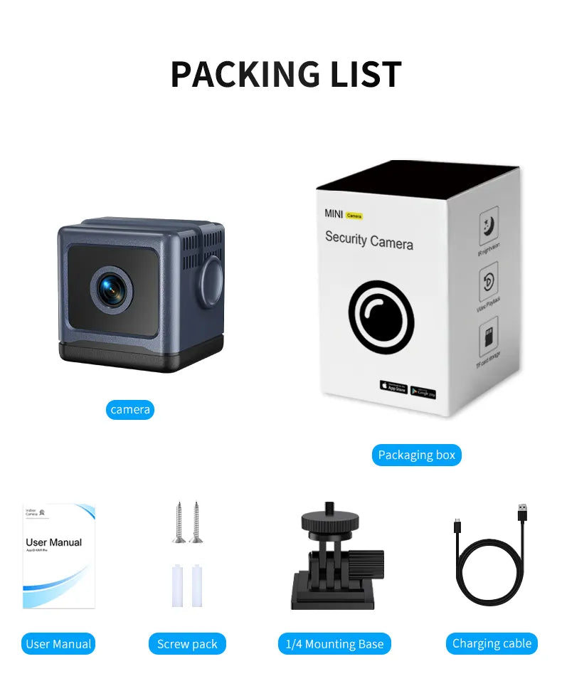 🔥Smart WiFi SecurityCamera -1080P HD,Night Vision, MotionDetection, Low Power