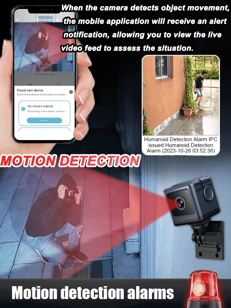 🔥Smart WiFi SecurityCamera -1080P HD,Night Vision, MotionDetection, Low Power