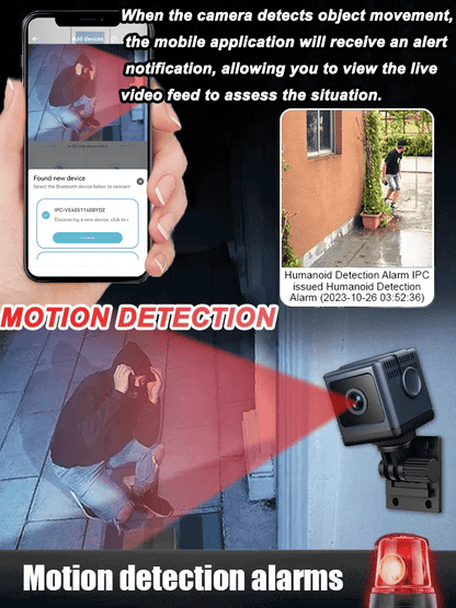 🔥Smart WiFi SecurityCamera -1080P HD,Night Vision, MotionDetection, Low Power