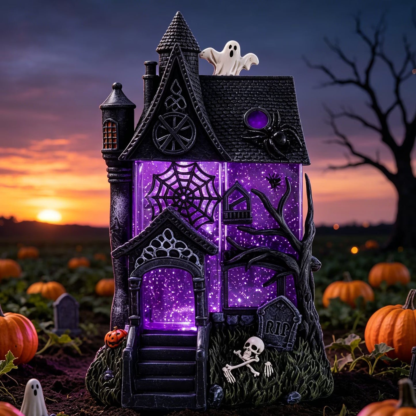 🏚️ A Purple Glow That Brings Your Halloween to Life
