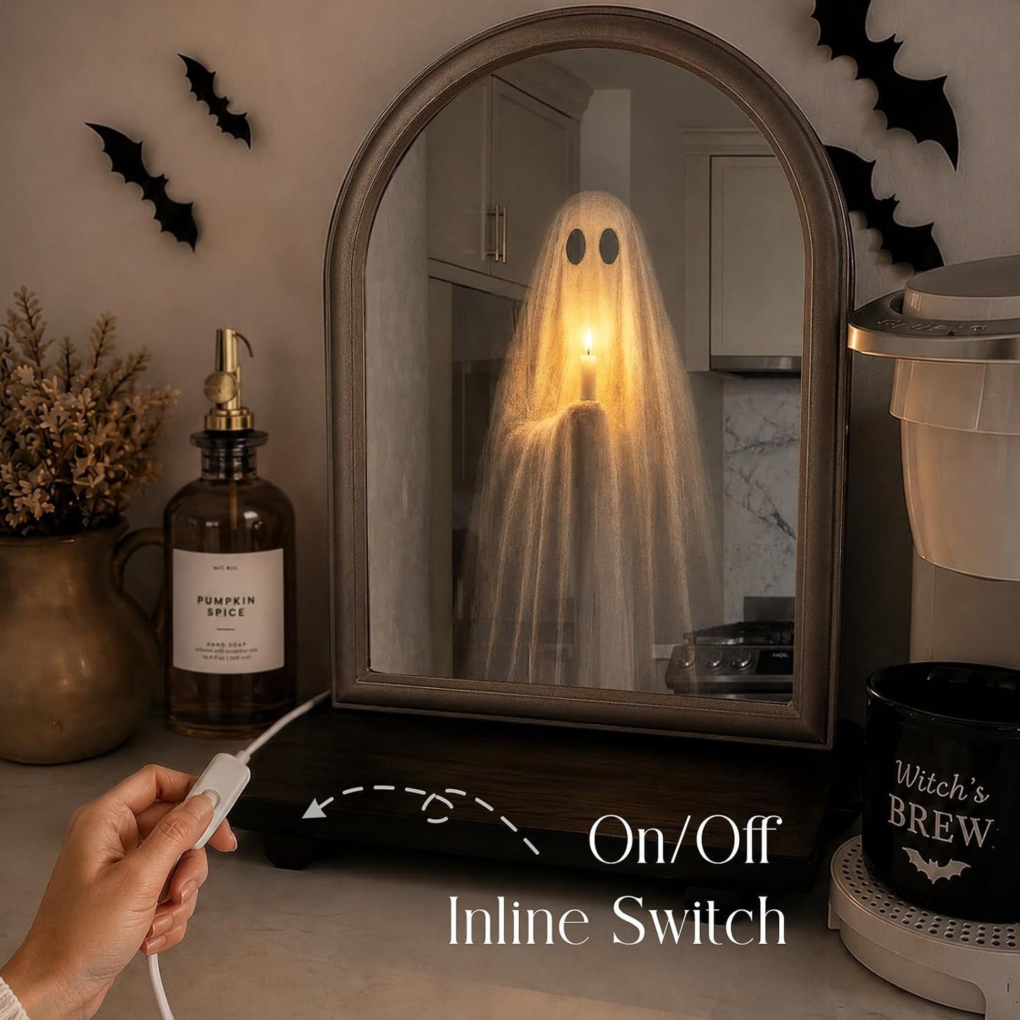 🕯️ A Ghost That Glows — In a Golden Frame