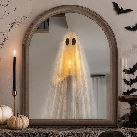🕯️ A Ghost That Glows — In a Golden Frame