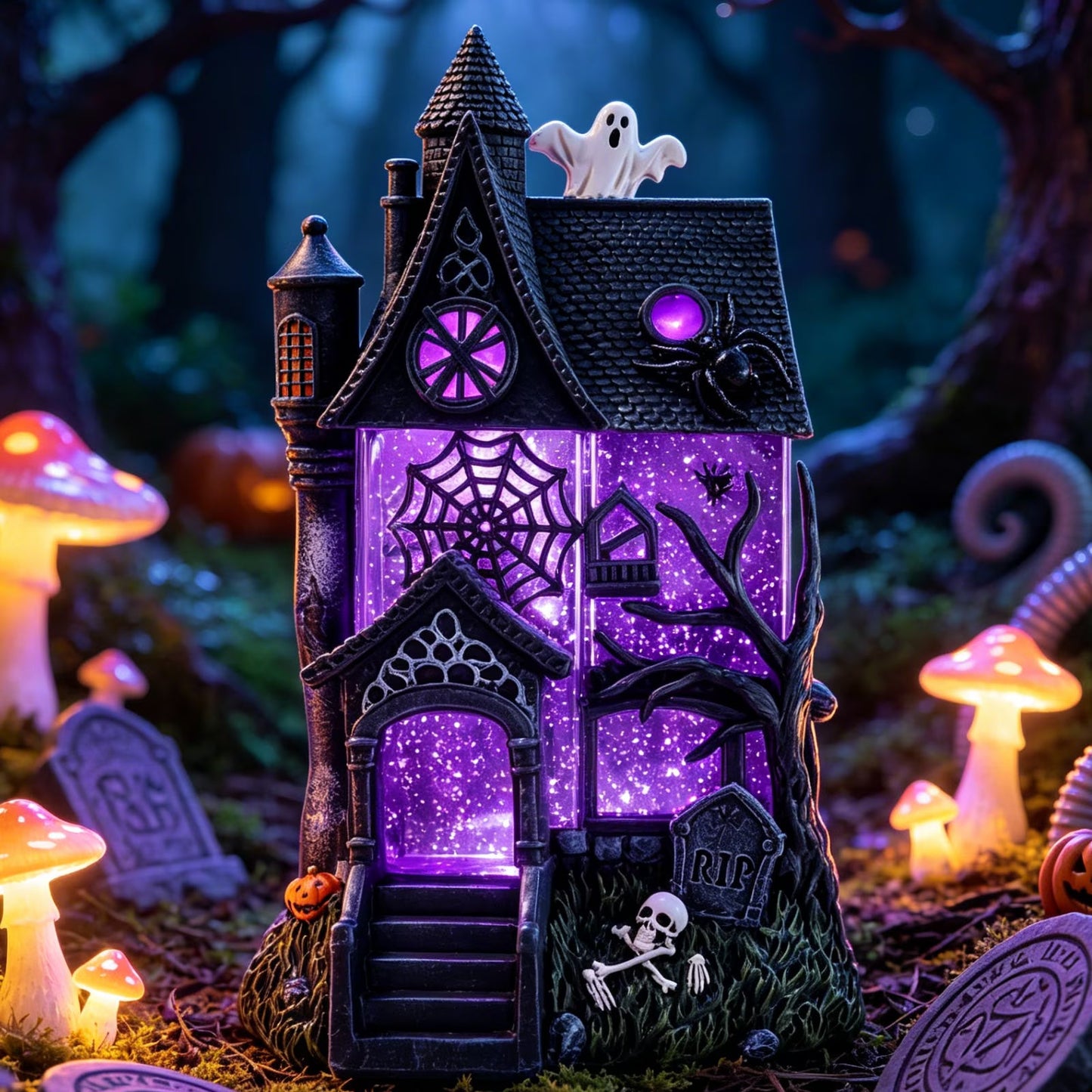 🏚️ A Purple Glow That Brings Your Halloween to Life