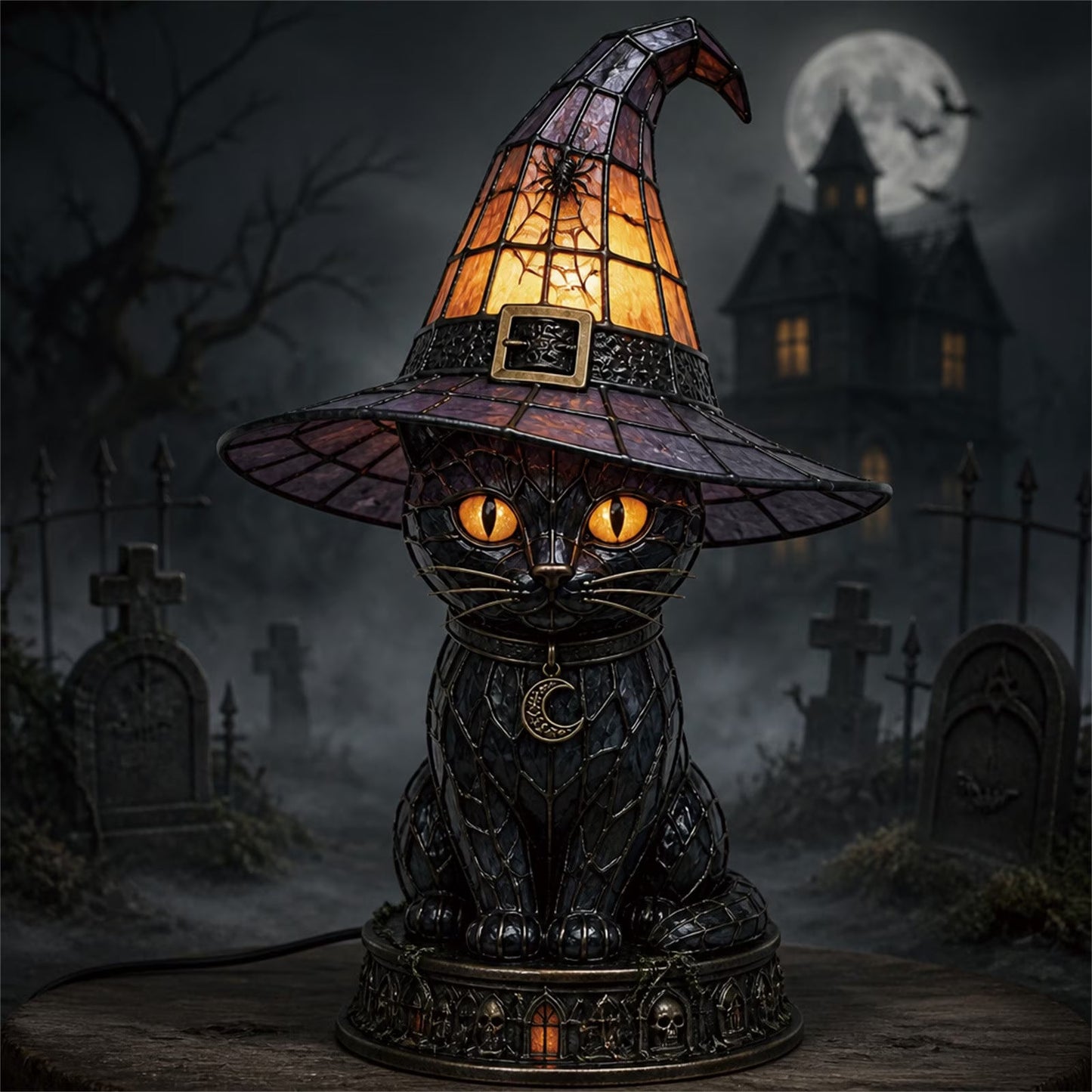 Halloween Black Cat Table Lamp – A Cozy Autumn Glow with a Touch of Magic 🐈‍⬛🎃✨