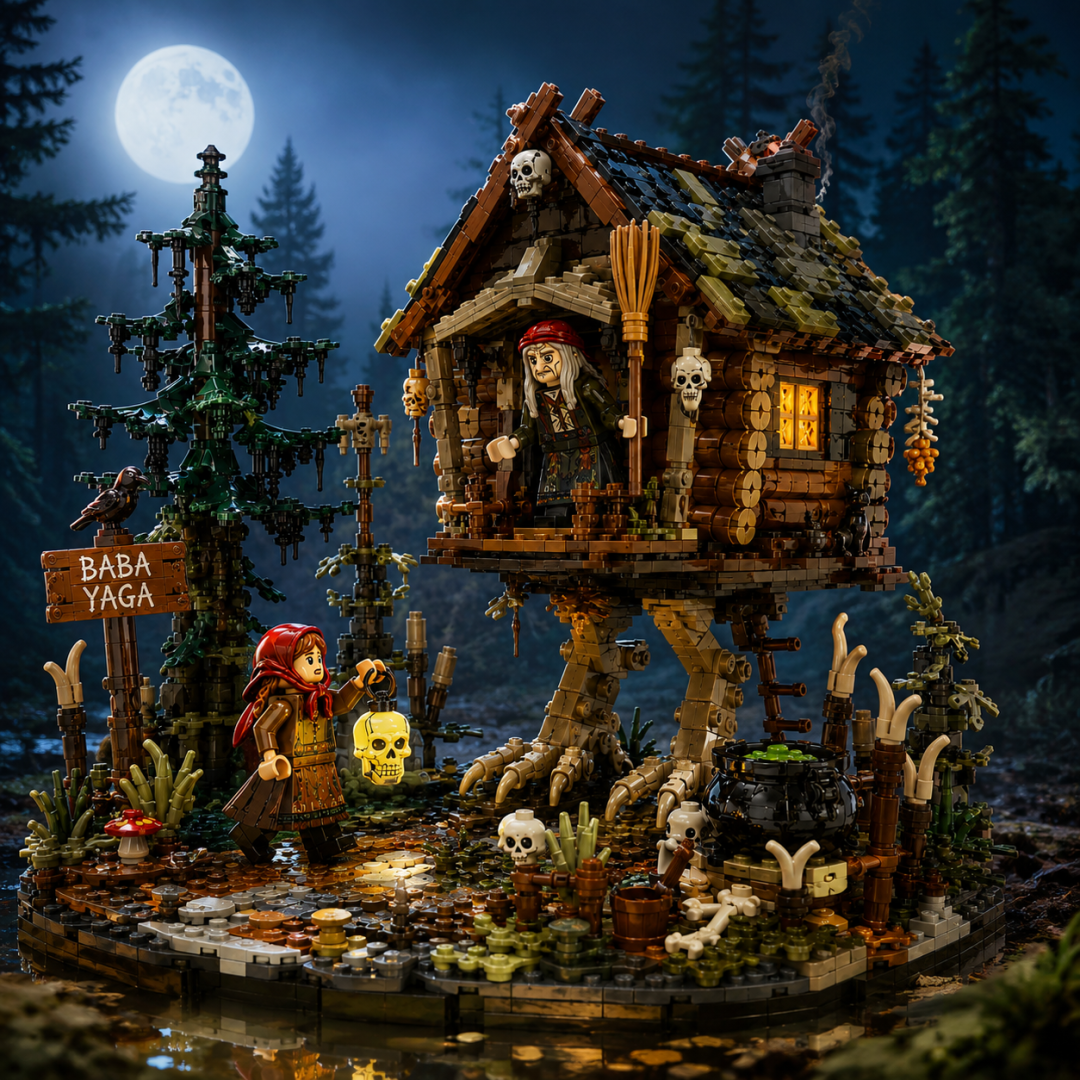 🧩Baba Yaga’s Walking Hut Building Block Set