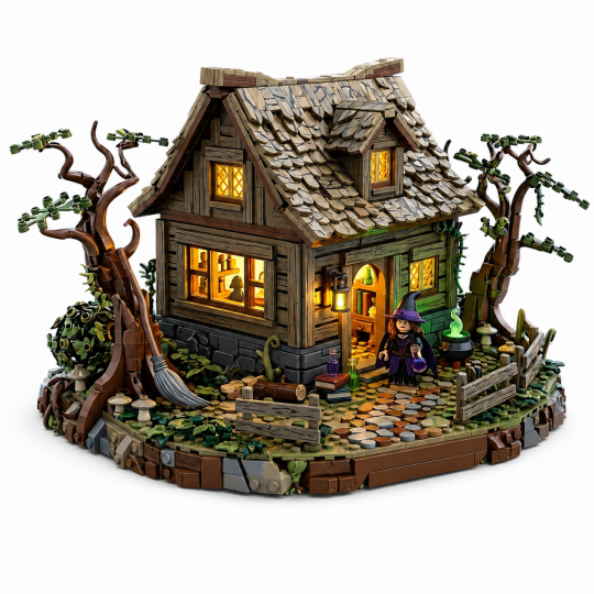 🌙Moonlit Witch Cottage Building Set