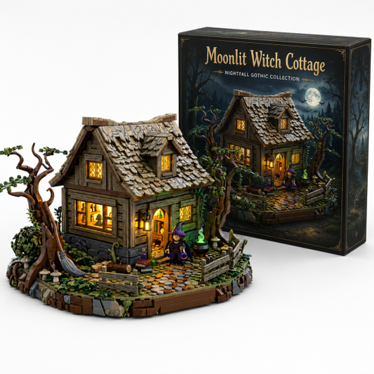 Moonlit Witch Cottage Building Set