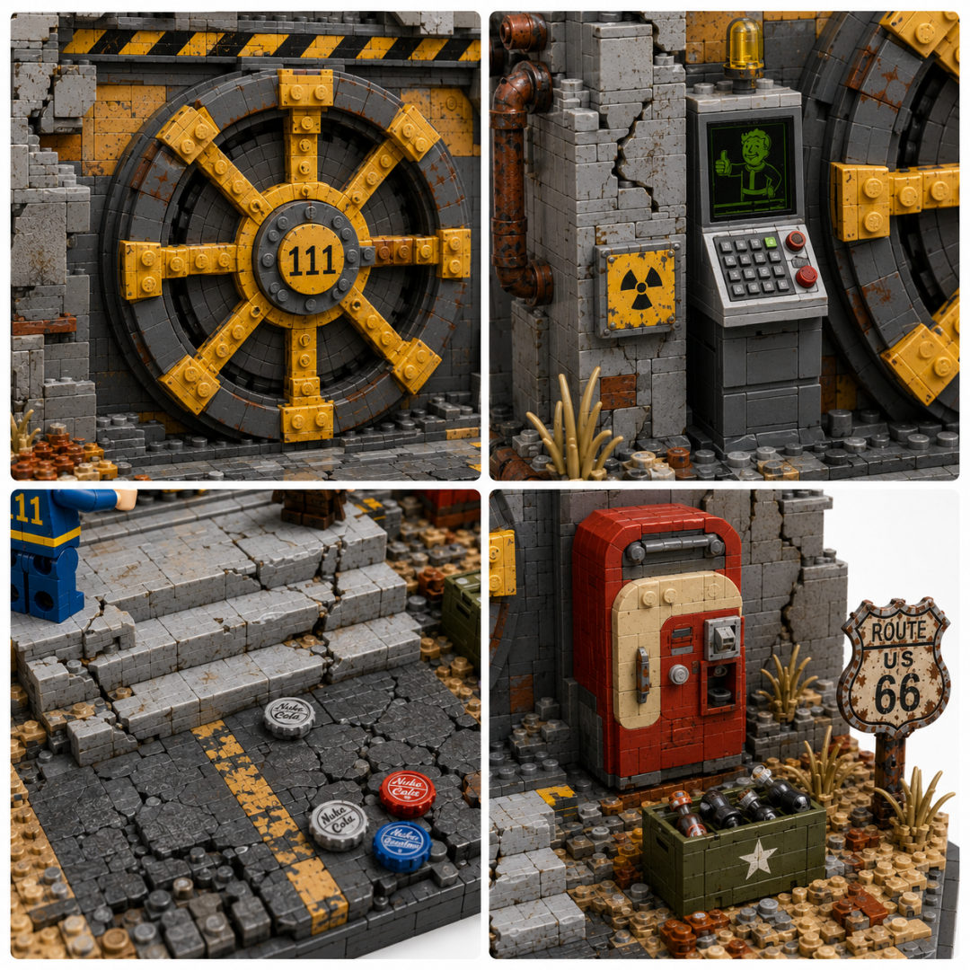 🧱Wasteland Vault Bunker Collector Building Set