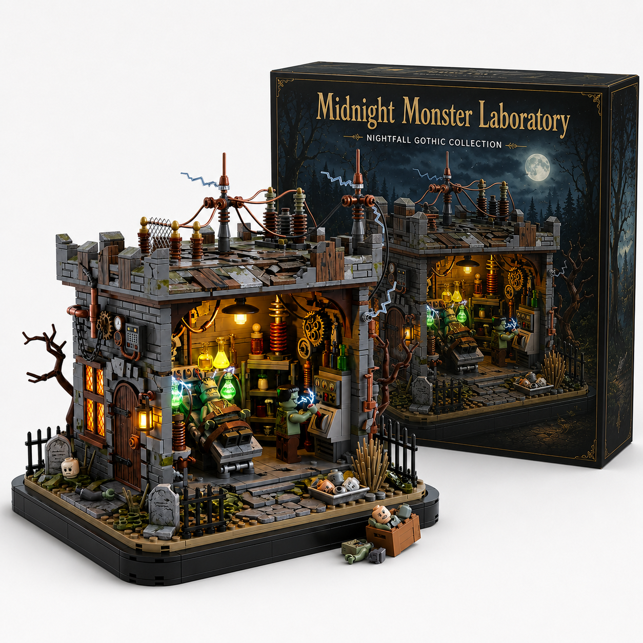 🧩Midnight Monster Lab Gothic Horror Collector Building Set