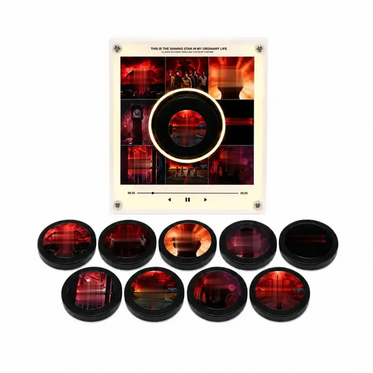🖤 Retro Magnetic Rotating Record Player Decor
