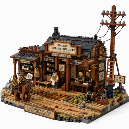 📮Red Creek Telegraph & Stage Station 1861 Building Set