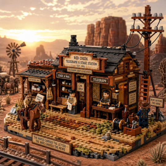 📮Red Creek Telegraph & Stage Station 1861 Building Set