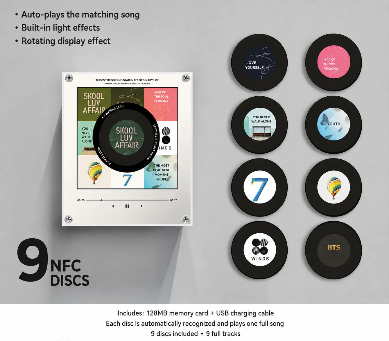 🎤 Iconic Pop Star NFC Fridge Magnet Music Player | Retro Vinyl Style Decor 🎵