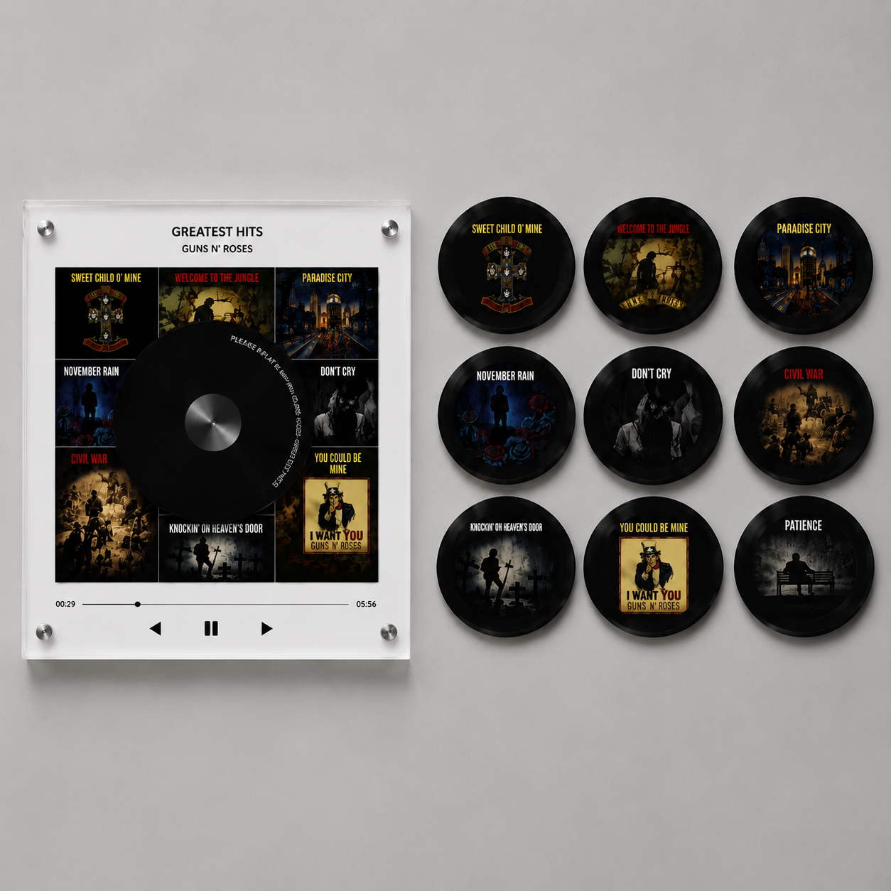🎸GNR – Rock Vinyl NFC Music Frame