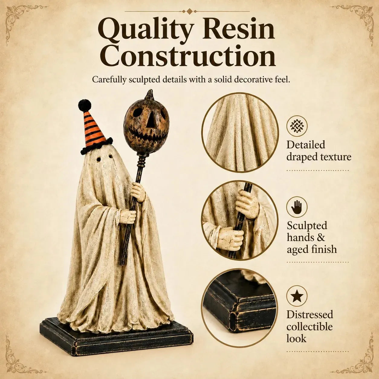 Lighted Vintage Ghost Figurine – A Little Ghost with a Story to Tell 🎃🕯️