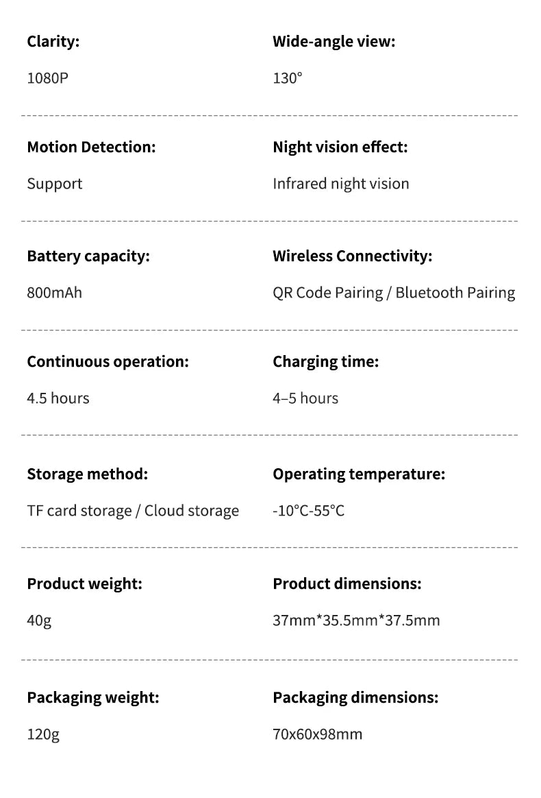 🔥Smart WiFi SecurityCamera -1080P HD,Night Vision, MotionDetection, Low Power