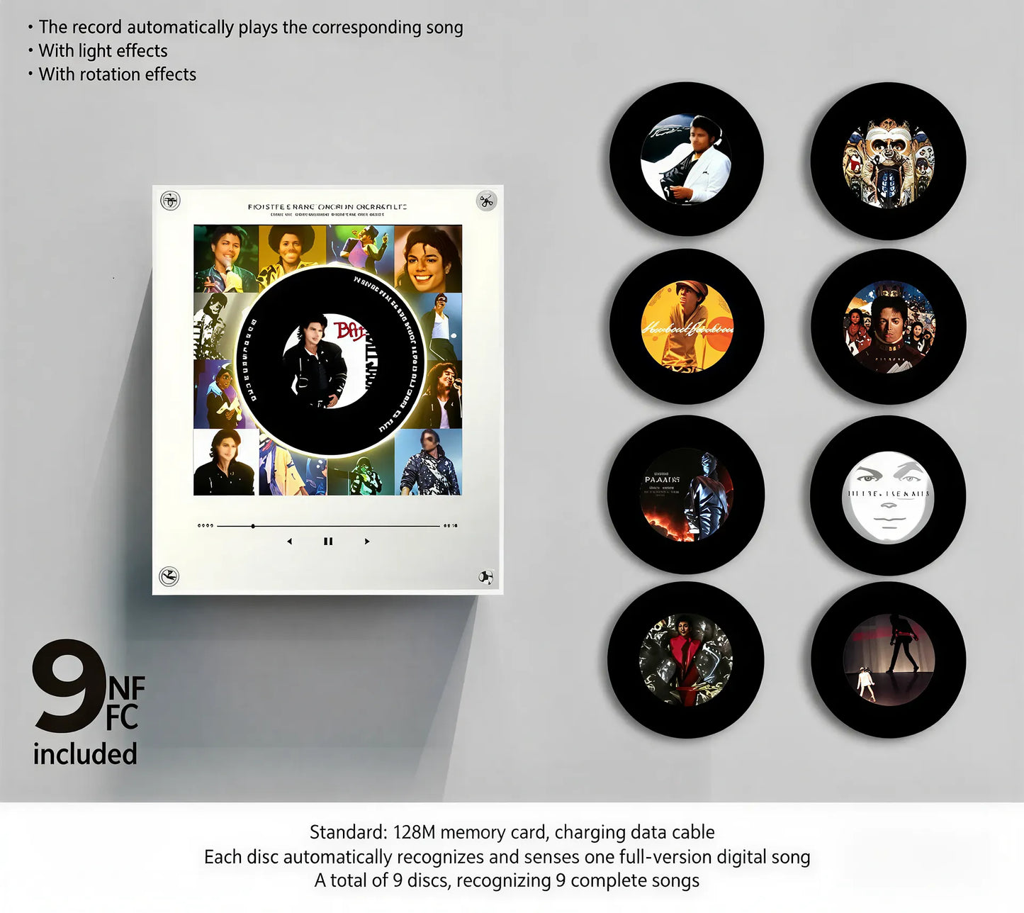 🎤 Iconic Pop Star NFC Fridge Magnet Music Player | Retro Vinyl Style Decor 🎵