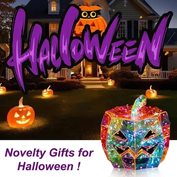 🌈 A Rainbow Pumpkin That Glows — Flip the Switch and Watch the Magic