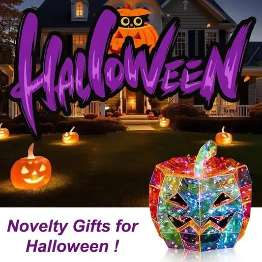 🌈 A Rainbow Pumpkin That Glows — Flip the Switch and Watch the Magic