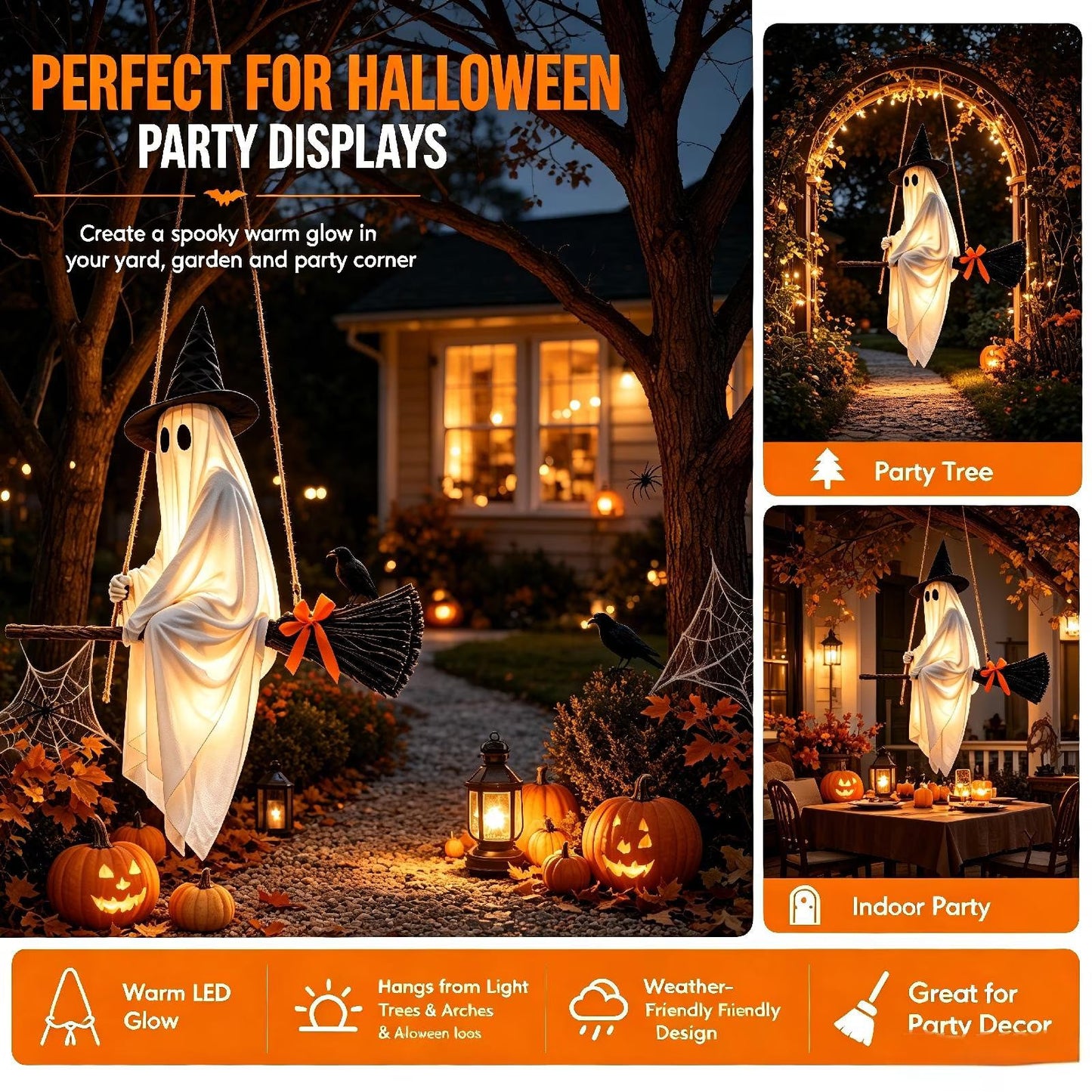 🧙‍♀️ A 5‑Foot Glowing Ghost That Flies Through Your Halloween