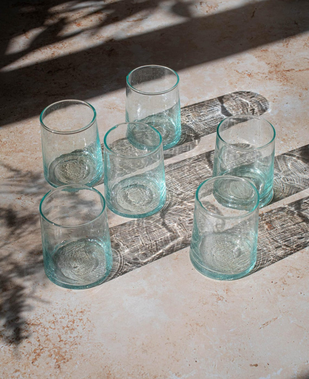 Clear Moroccan Beldi Glass Tumbler – Recycled Handblown Highball for Cocktails or Water - Chrismats Gift - Mum Present