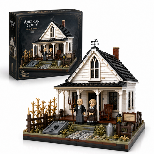 🏠American Gothic Farmhouse Collector Building Set