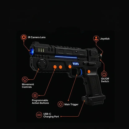 🔫 Wireless Arcade Light Gun – Instant Action, Zero Wires