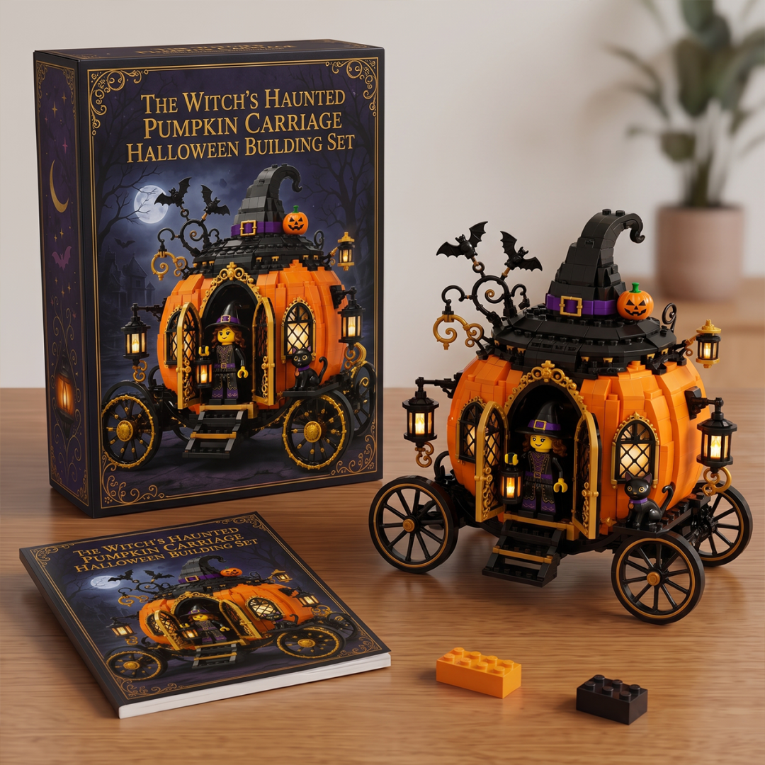 🧙The Witch’s Haunted Pumpkin Carriage Halloween Building Set