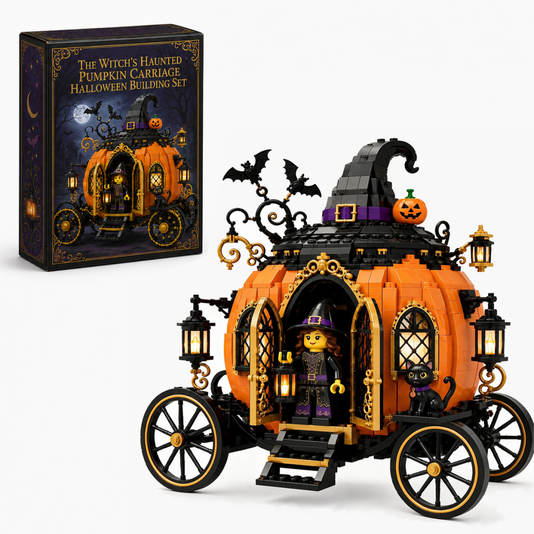 🧙The Witch’s Haunted Pumpkin Carriage Halloween Building Set