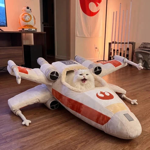 🐾 Space‑Themed Cat Bed – Cozy Cockpit‑Style Hideaway for Cats & Small Dogs